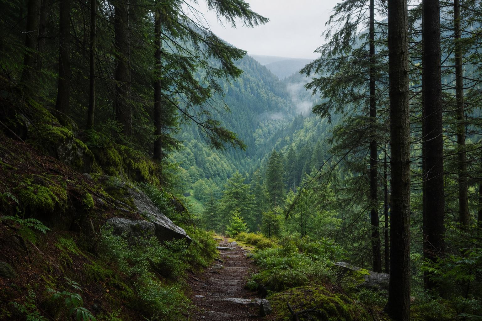 Schwarzwaldwege zwischen Tannen